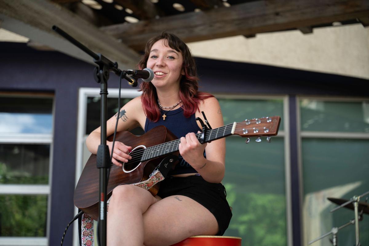 Hala hooper playing guitar