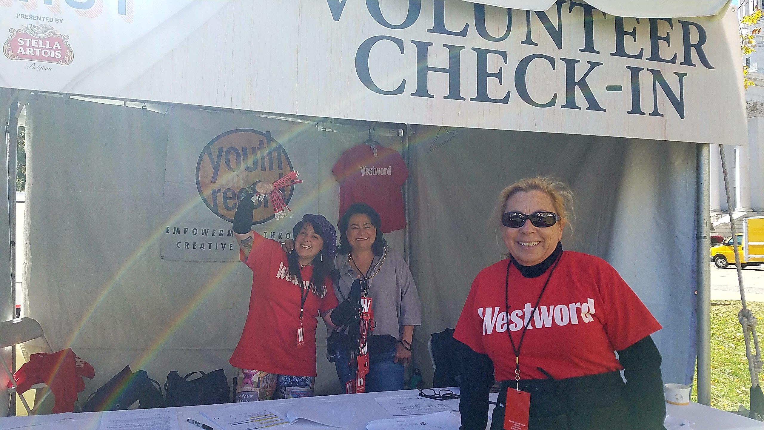 Volunteers at a Westword event