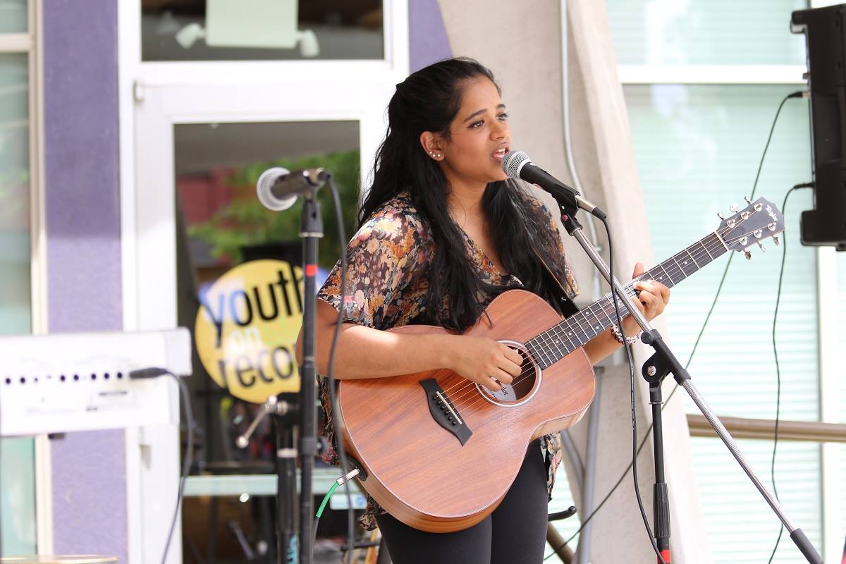 Edwina Maben performs at the YOR Block Party 2018