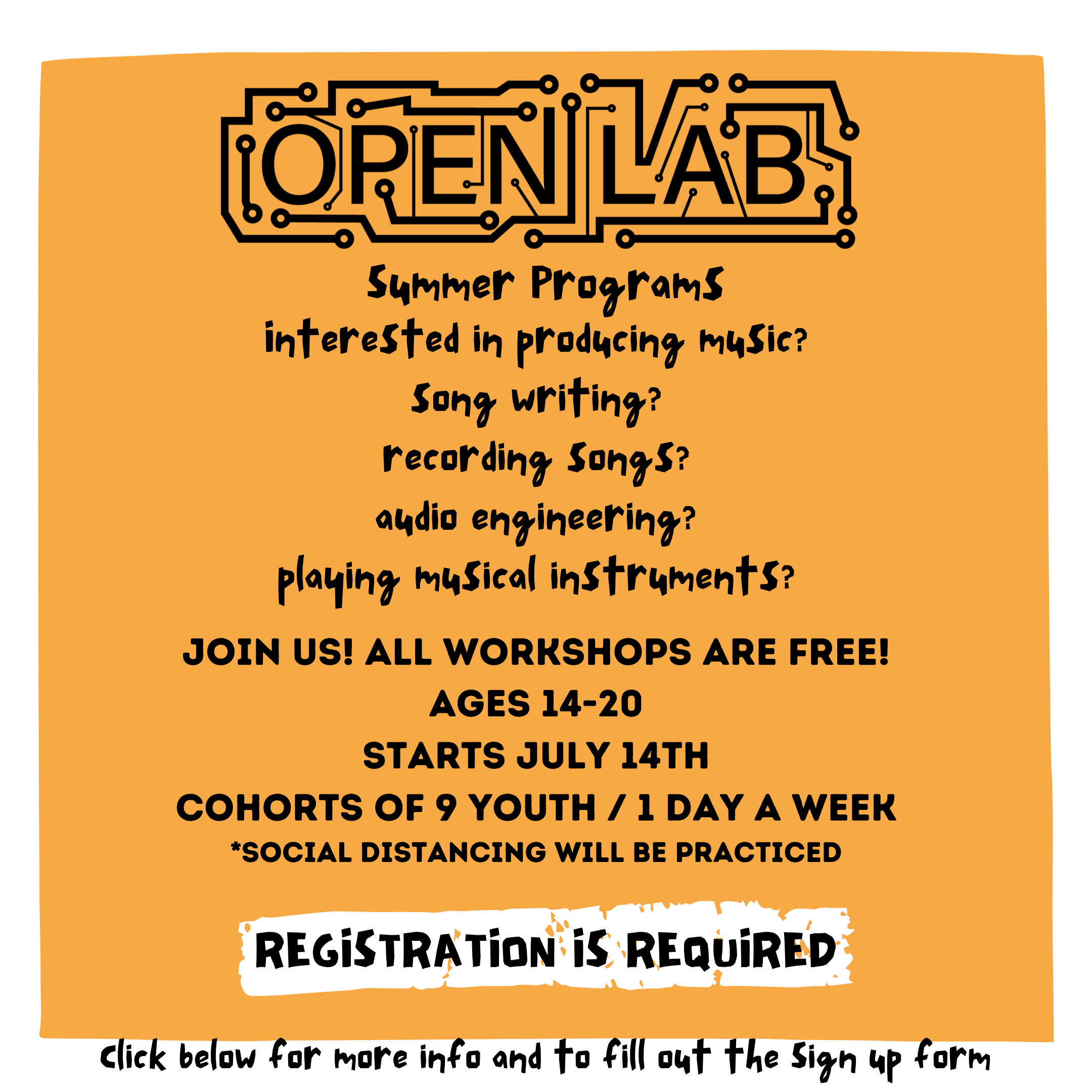 Open Lab in person programming