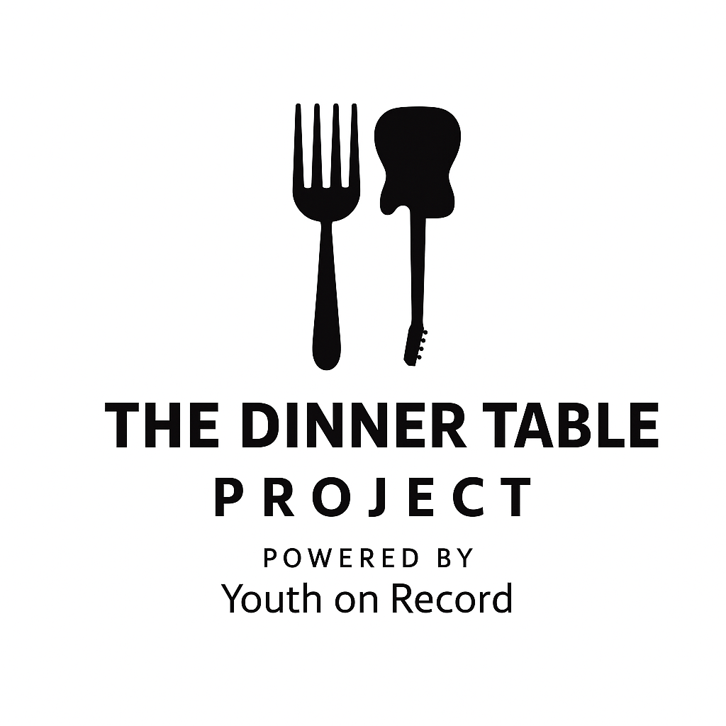 a fork and guitar next to each other