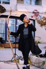 Mama JAH performing during Founding our Future