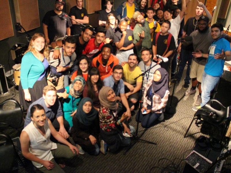 Group Shot in Tracking Room